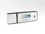 Aluminium-USB-Stickmit  Aufdruck silber, Alu.02