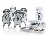 Sery Figur Männchen Logo Mensch Person weiss individuell persönlich eigenes Design custom USB-Stick